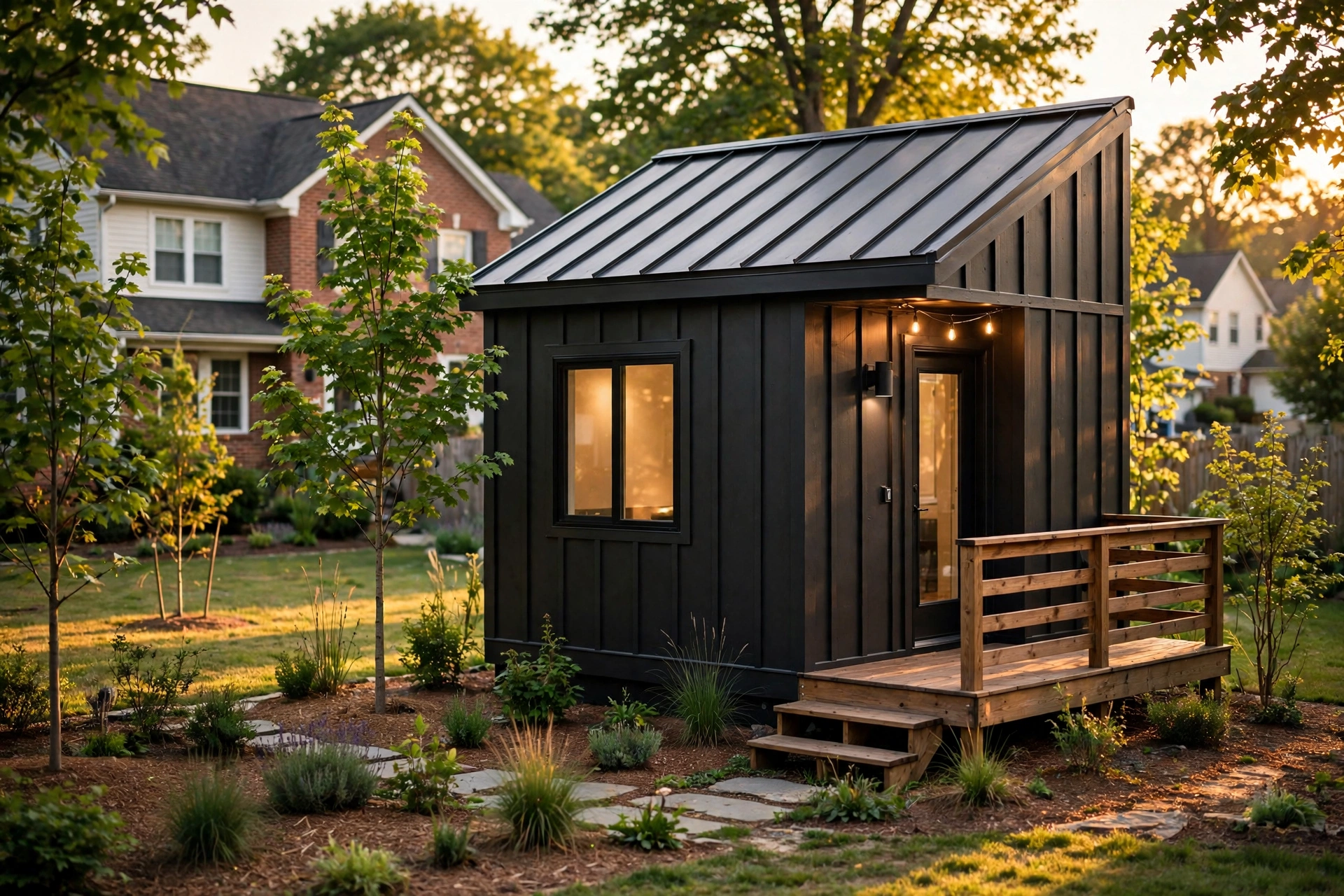 Backyard cottage ADU built behind a Maryland home